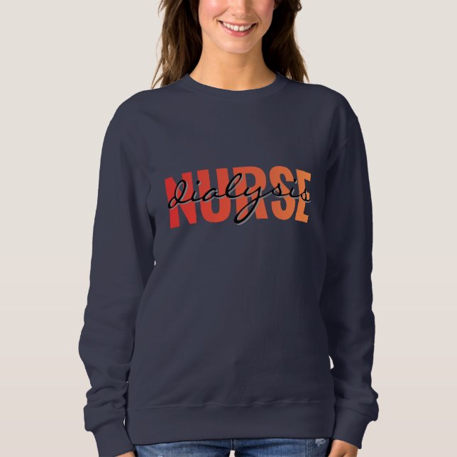 Camiseta Enfermeira de Diálise Tipografia Moderna (Frente)
