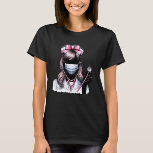 Camiseta Enfermeira de Emergência com Laço Sedutora Enferme
