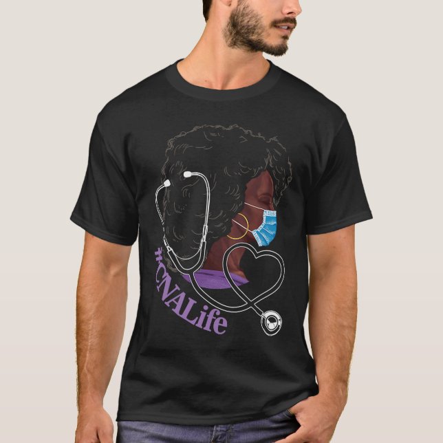 Camiseta Enfermeira de Emergência da CNA - Mulher Negra (Frente)
