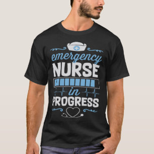 Camiseta Enfermeira de Emergência em Progresso Estudante de