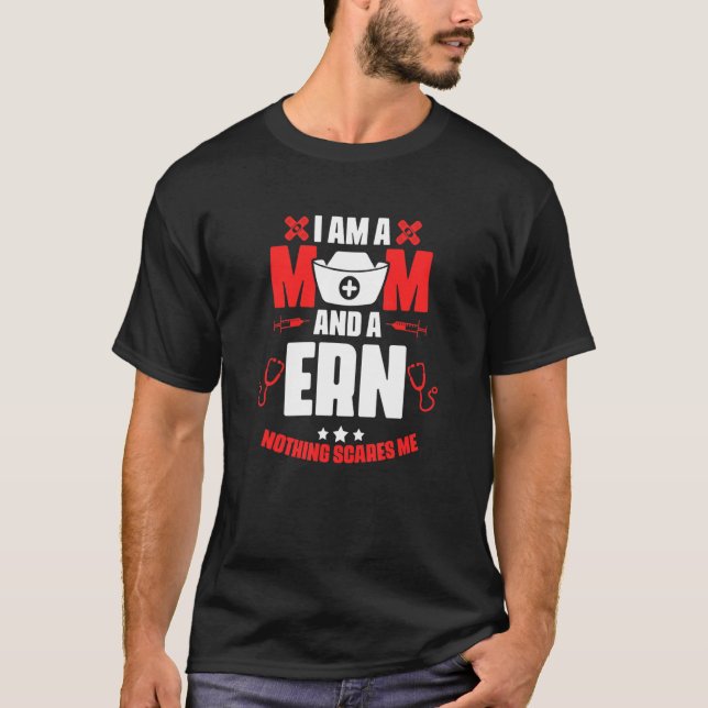 Camiseta Enfermeira de emergência médica Rn da Ern Mãe (Frente)