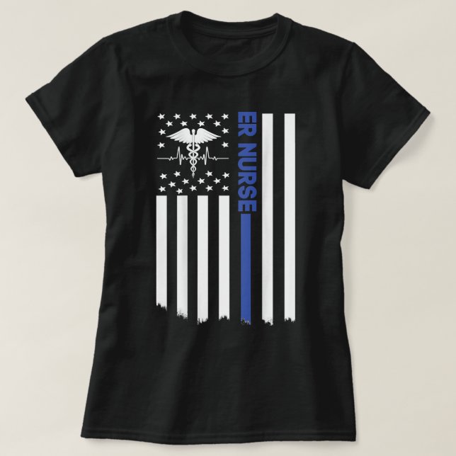 Camiseta Enfermeira de Enfermeira ER Enfermeira Para Mulher (Frente do Design)