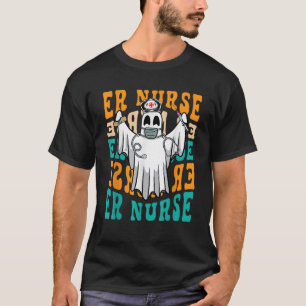 Camiseta Enfermeira de ER do Halloween Fantasma Departament