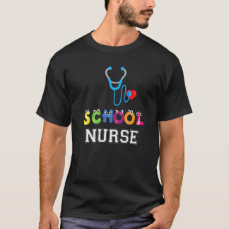 Camiseta Enfermeira de Escola Elementar e de Ensino Fundame