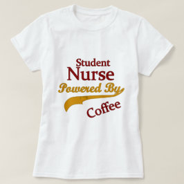 Camiseta Enfermeira de estudante psta pelo café