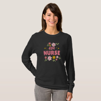 Camiseta Enfermeira de Floral Retro no SU