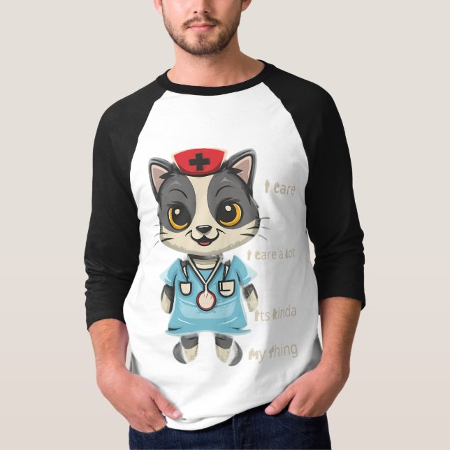 Camiseta Enfermeira de Gatos: É a minha coisa (Frente)