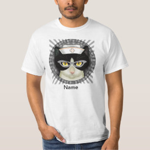 Camiseta Enfermeira de gatos Tuxedo