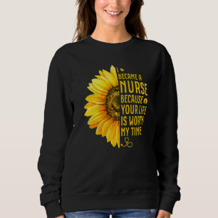Camiseta Enfermeira de girassol Mulheres Dias de as mães de