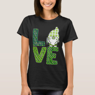 Camiseta enfermeira de gnomo Ensino Dia de São Patrício ama