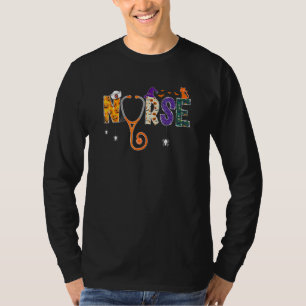 Camiseta Enfermeira de Halloween Enfermagem CNA RN LPN Gato