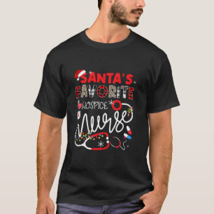 Camiseta Enfermeira de HOSPICE favorita das papais noeis Lu