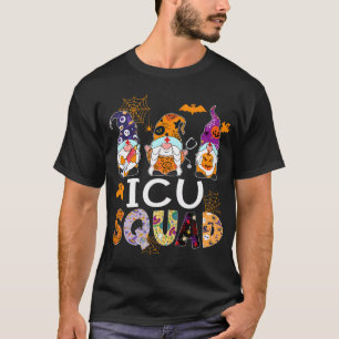 Camiseta Enfermeira de Icu Squad Gnomo Halloween Ste