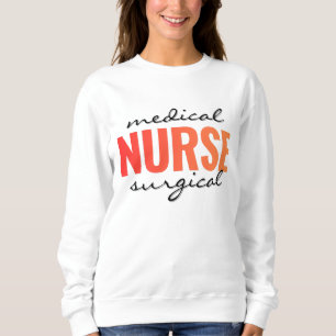 Camiseta Enfermeira de Med Surg com Tipografia Negrito