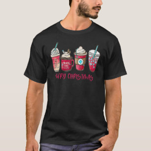 Camiseta Enfermeira de Natal Apaixonada por Café Merry Chri