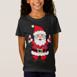 Camiseta Enfermeira de Natal com Stethoscope e s