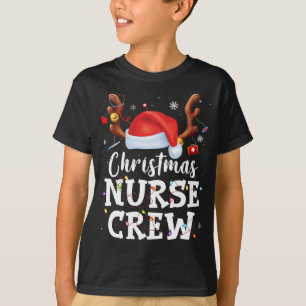 Camiseta Enfermeira de Natal Crew Santa Hat Enfermeira do C