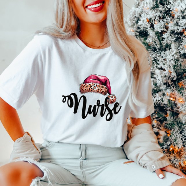 Camiseta Enfermeira de Natal de Mulheres (Criador carregado)