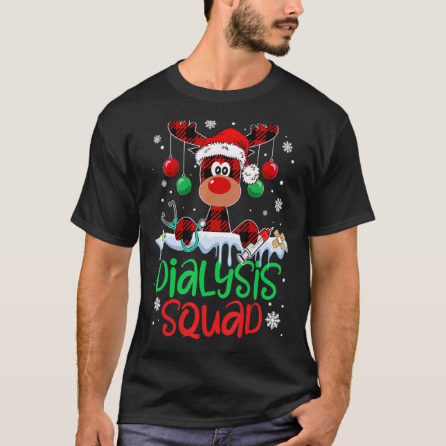 Camiseta Enfermeira de Natal em Esquadrão de Diálise Corres (Frente)