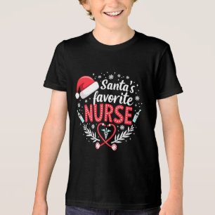 Camiseta Enfermeira de Natal favorita dos papais noeis