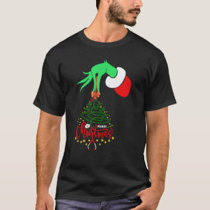 Camiseta Enfermeira de Natal Feliz Stethoscope Árvore de Na