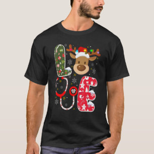 Camiseta Enfermeira de Natal Love NICU RN ER Papais noeis R