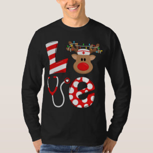Camiseta Enfermeira de Natal Love NICU RN ER Papais noeis R