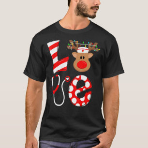 Camiseta Enfermeira de Natal Love NICU RN ER Papais noeis R