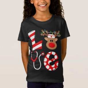 Camiseta Enfermeira de Natal Love NICU RN ER Papais noeis R