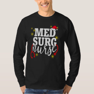 Camiseta Enfermeira de natal Med Surg - Natal Hat Holiday R