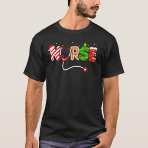 Camiseta Enfermeira de Natal Papai Noel Elfo Enfermeira Rn