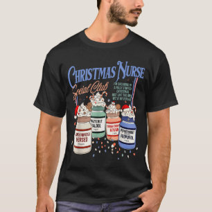 Camiseta Enfermeira de Natal Retro Social Enfermeira de UTI