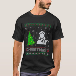 Camiseta Enfermeira de Ob Enfermeira de Xmas Iluminação Fei