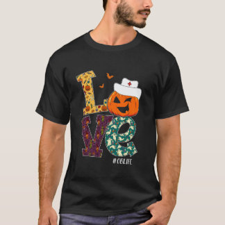 Camiseta Enfermeira de Obstetrícia no Halloween Abóbora Ass