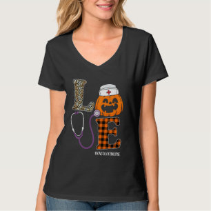 Camiseta Enfermeira de Oncologia do Amor Enfermeira Leopard