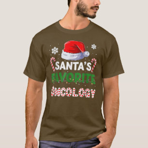 Camiseta Enfermeira de Oncologia Favorita Lover Santa Hat