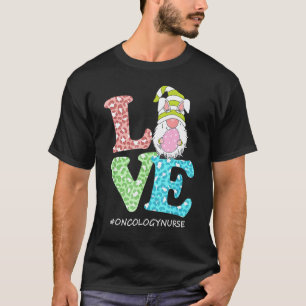Camiseta Enfermeira de Oncologia Gnome de Amor Leopardo Fel