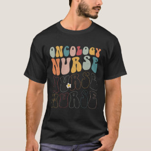Camiseta Enfermeira de Oncologia Groovy Fofa RN UTI ER Pedi