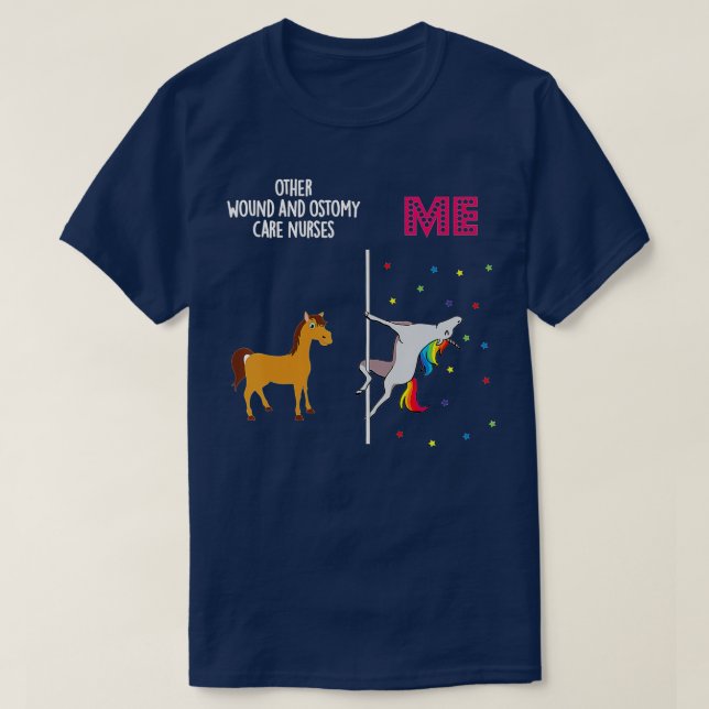 Camiseta Enfermeira de Ostomy-Care Unicorn Outros Você (Frente do Design)