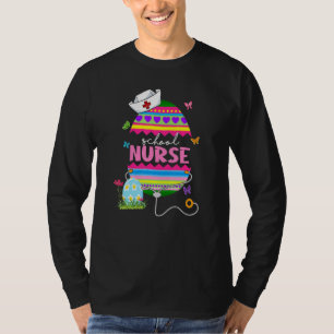 Camiseta Enfermeira de Ovo em Páscoa Páscoa C de estetoscóp