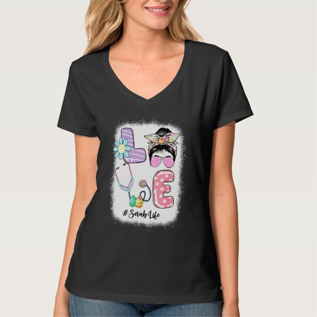 Camiseta Enfermeira de Páscoa do dia de trocadilho, vida de (Frente)