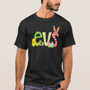 Camiseta Enfermeira de Páscoa Fofa Rn Evs Orelhas de Coelho