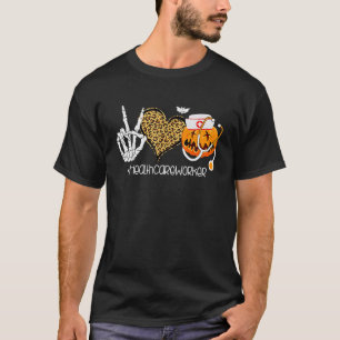 Camiseta Enfermeira de paz e amor de saúde Enfermeira Hallo