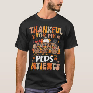 Camiseta Enfermeira de Peds agradecida Ação de Graças à Tur