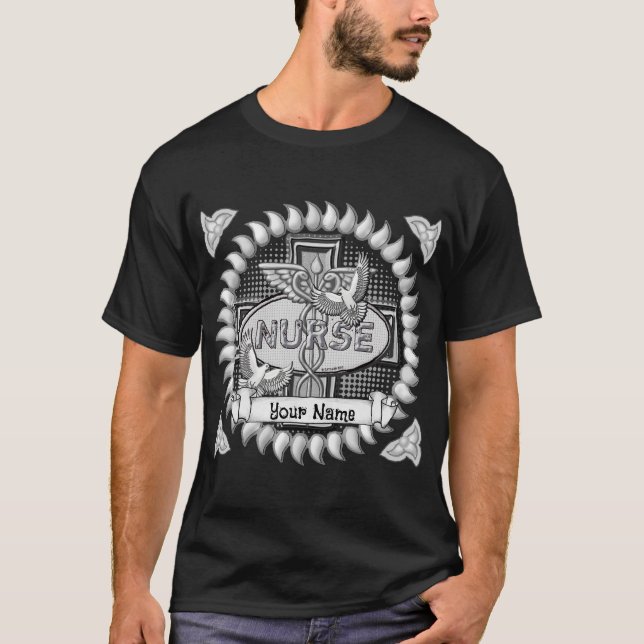 Camiseta Enfermeira de pombas ovais (Frente)