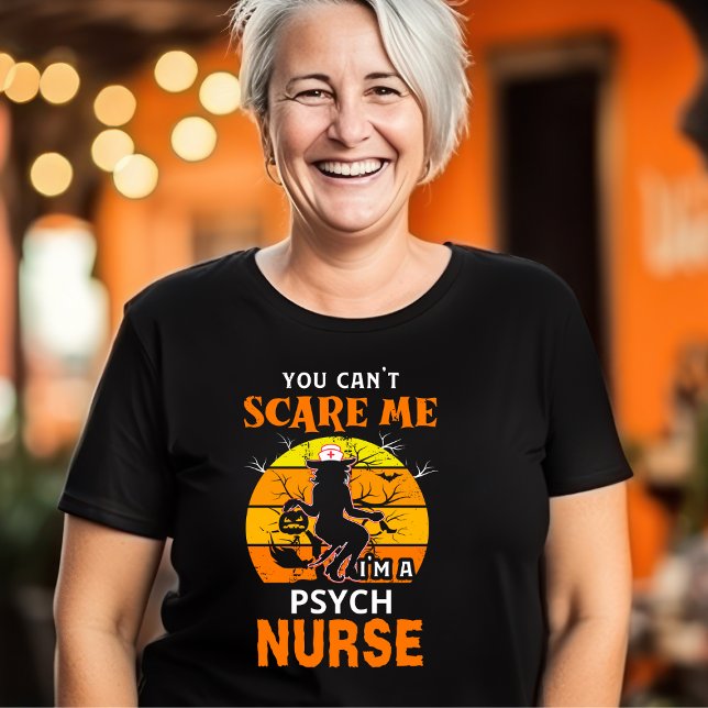 Camiseta Enfermeira de Psicologia do Halloween (Criador carregado)
