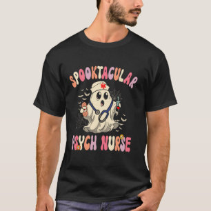 Camiseta Enfermeira de psicologia Spooktacular Retro Hallow