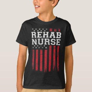Camiseta Enfermeira de Rehab, Bandeira Americana, Patriota