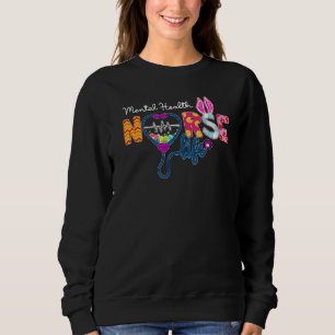 Camiseta Enfermeira de saúde mental Xadrez de ovos Coelhinh