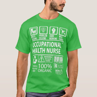 Camiseta Enfermeira de Saúde Ocupacional Multitarefa J